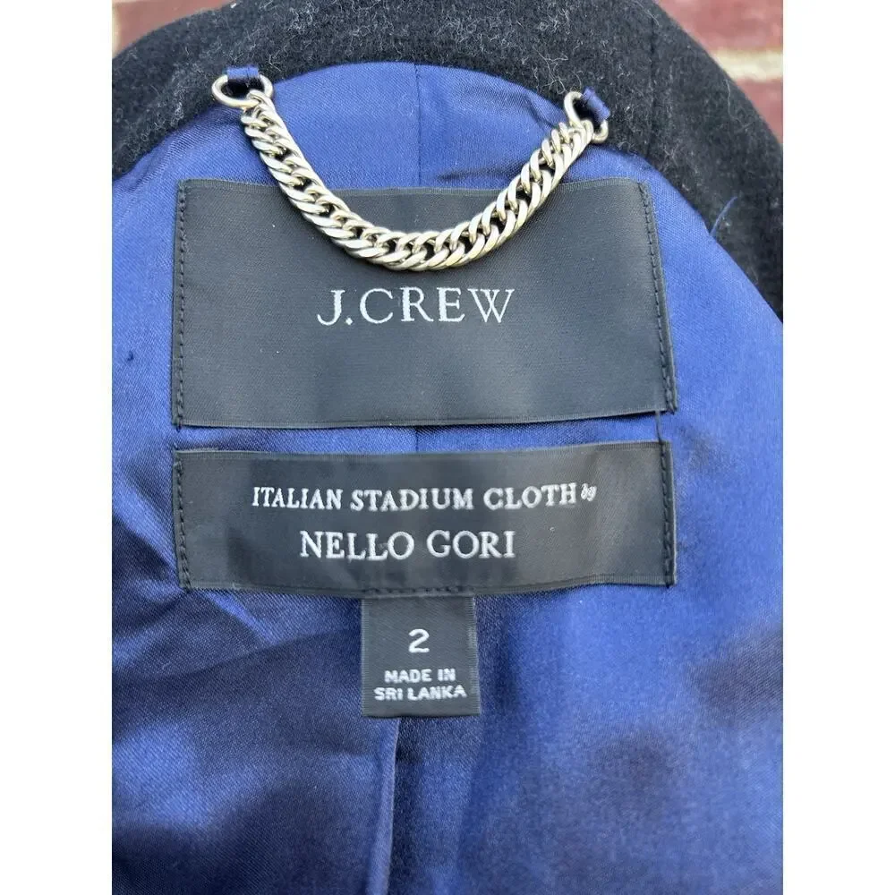 J. Crew Chateau Parka in Italian Stadium-Cloth Black 2 - Picture 12 of 12